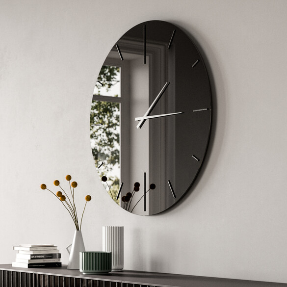 Ozzio REPLAY Designer Wandspiegeluhr  100 cm (X600)