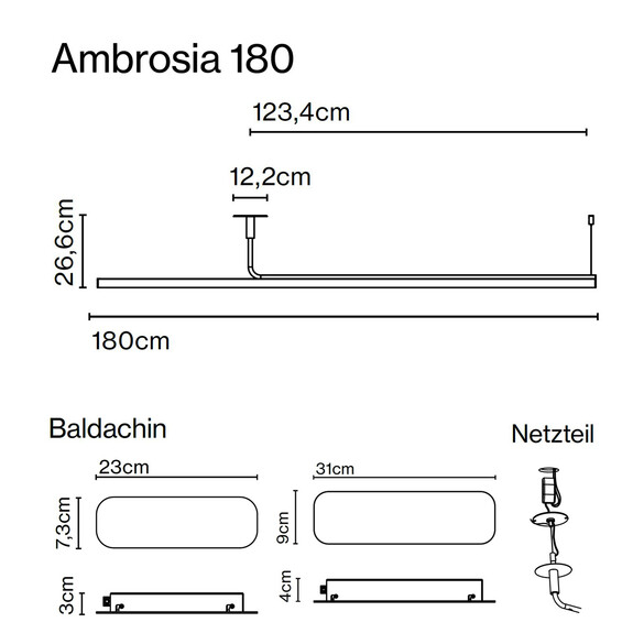 Marset Ambrosia 180 LED-Pendelleuchte