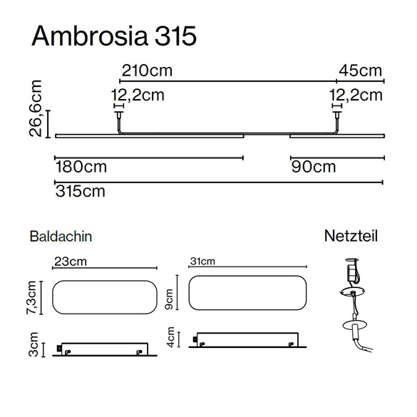 Marset Ambrosia 315 LED-Pendelleuchte