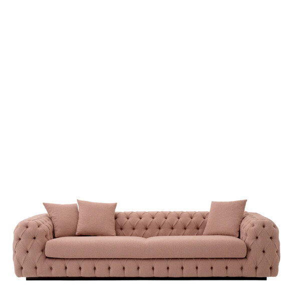 EICHHOLTZ Piccadilly Sofa 255 cm, Boucl vintage pink