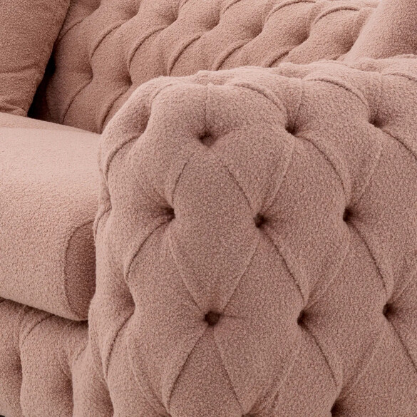 EICHHOLTZ Piccadilly Sofa 255 cm, Boucl vintage pink