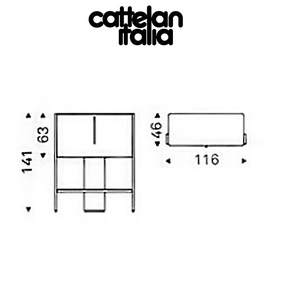 Cattelan Italia CREMONA Designer Barschrank