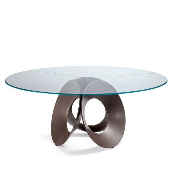 Arketipo ORACLE Tisch mit Glasplatte Ø 180 cm