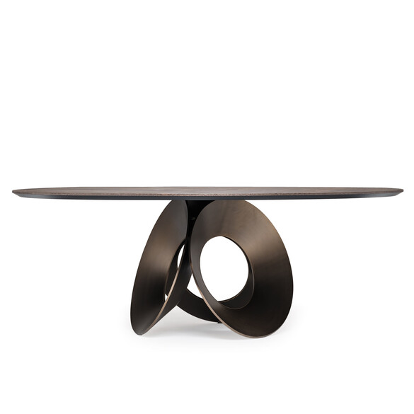 Arketipo ORACLE Tisch mit Holzplatte Ø 200 cm
