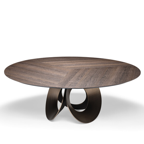 Arketipo ORACLE Tisch mit Holzplatte Ø 200 cm