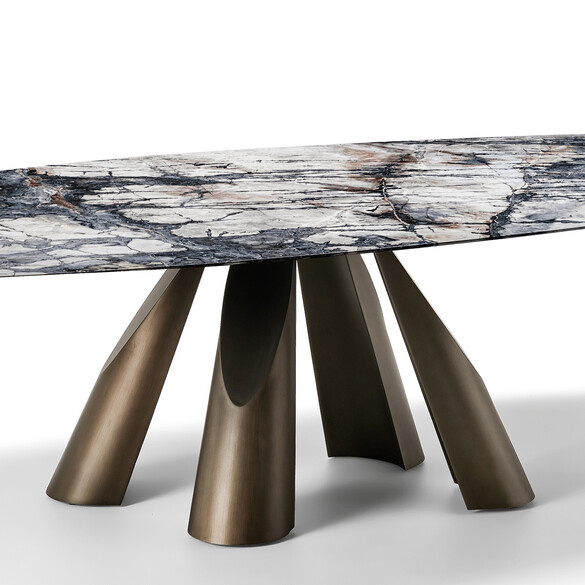 Arketipo PRINCE Tisch mit Marmorplatte 250 cm