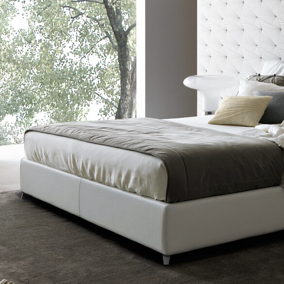 MisuraEmme BEATRICE Bett mit Bettkasten 180x200 cm, Stoff- oder Lederbezug