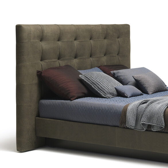 MisuraEmme FRIDA Bett mit Bettkasten 160x200 cm, Stoff- oder Lederbezug