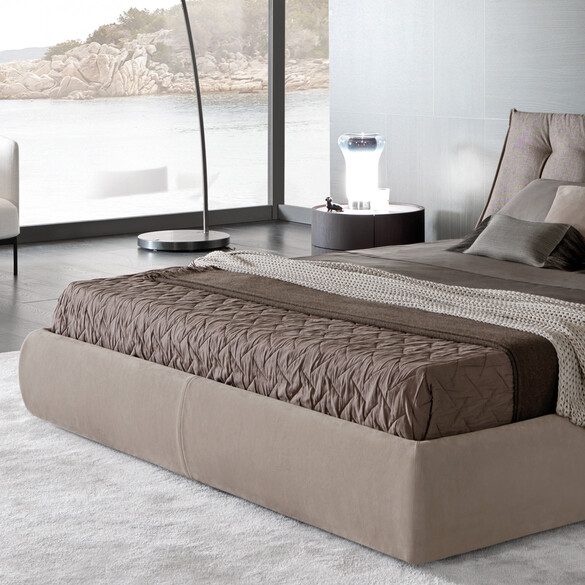 MisuraEmme SUMO Bett mit Bettkasten 160x200 cm, Stoffbezug