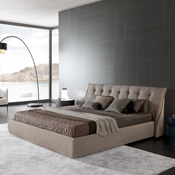MisuraEmme SUMO Bett mit Bettkasten 180x200 cm, Stoffbezug