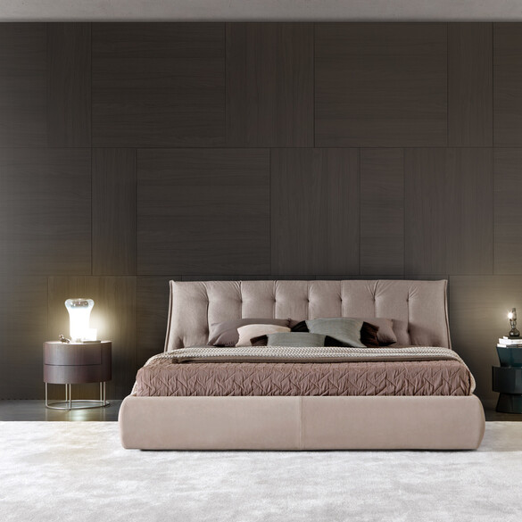 MisuraEmme SUMO Bett mit Bettkasten 180x200 cm, Stoffbezug