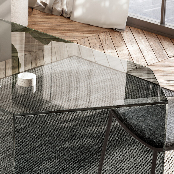 Lago LIVRE DESK Designer Schreibtisch aus Glas (2650)