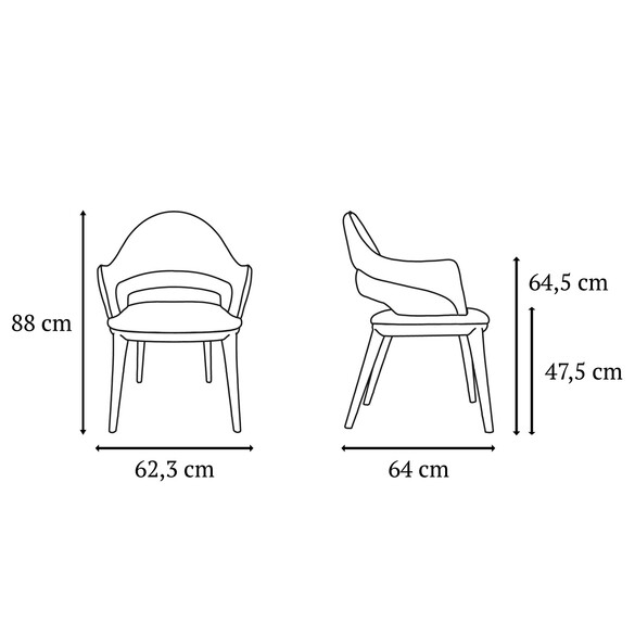 Ozzio BAIA BR Designer Stuhl mit Armlehne (S463)