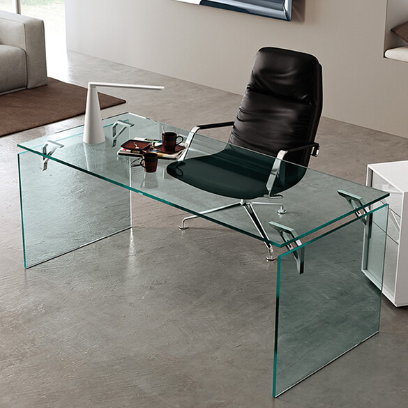 FIAM Bright Designer Schreibtisch aus Glas