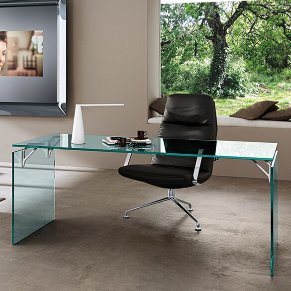 FIAM Bright Designer Schreibtisch aus Glas