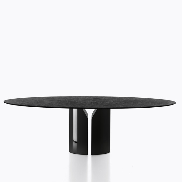 MDF Italia NVL TABLE ovaler Designer Tisch 200 cm, Marmorplatte