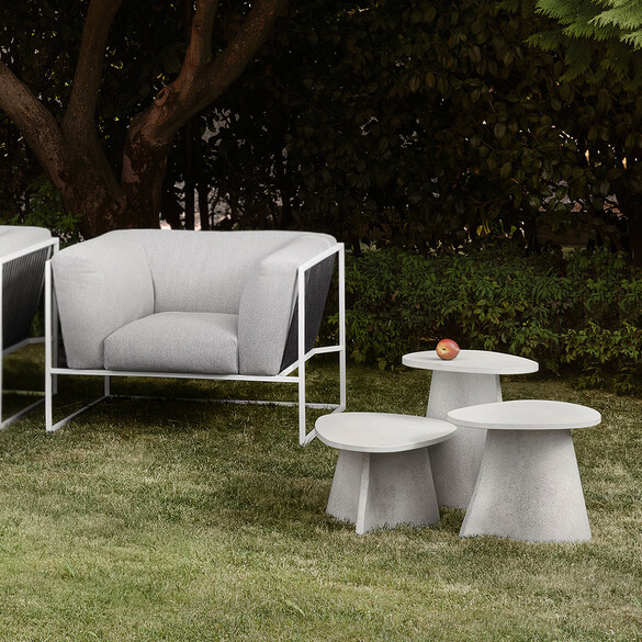 MDF Italia FOSSIL Couch- & Beistelltisch, In/Outdoor