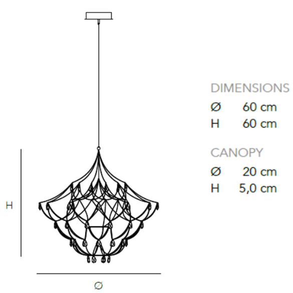 QUASAR Crystal Galaxy 60 LED-Hngeleuchte  60 cm - SONDERPREIS