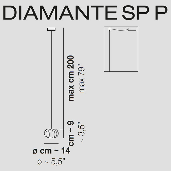 Vistosi Diamante SP P Pendelleuchte (G9)