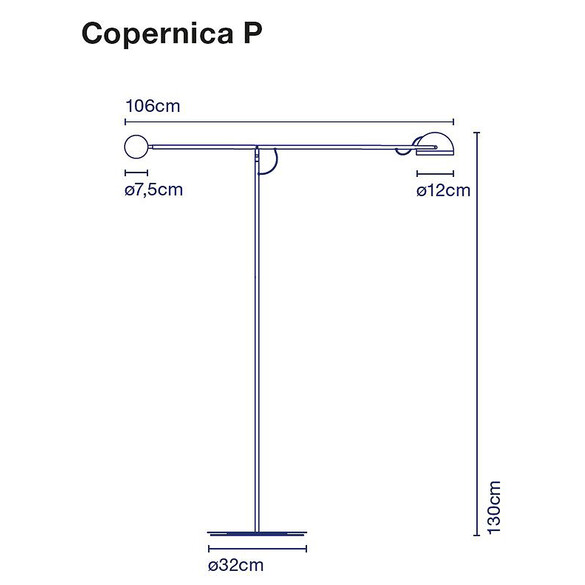 Marset Copernica P LED-Stehleuchte 130 cm