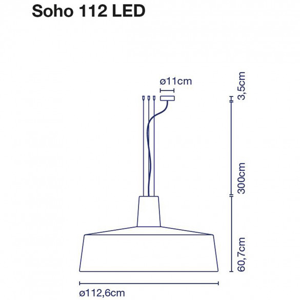 Marset Soho 112 LED-Pendelleuchte Ø 112,6 cm