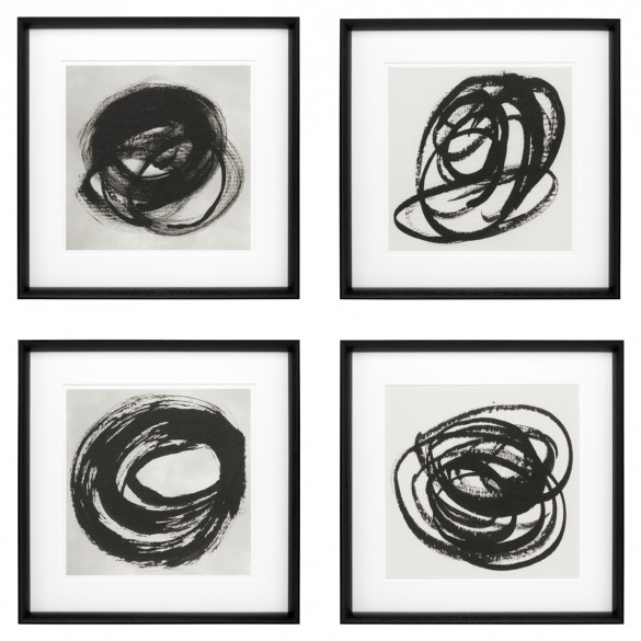EICHHOLTZ Print Black & White Collection 4-tlg., je 53x53 cm
