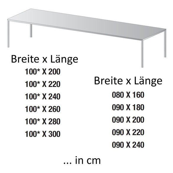 MDF Italia TENSE Tisch in Weiß, verschiedene Größen