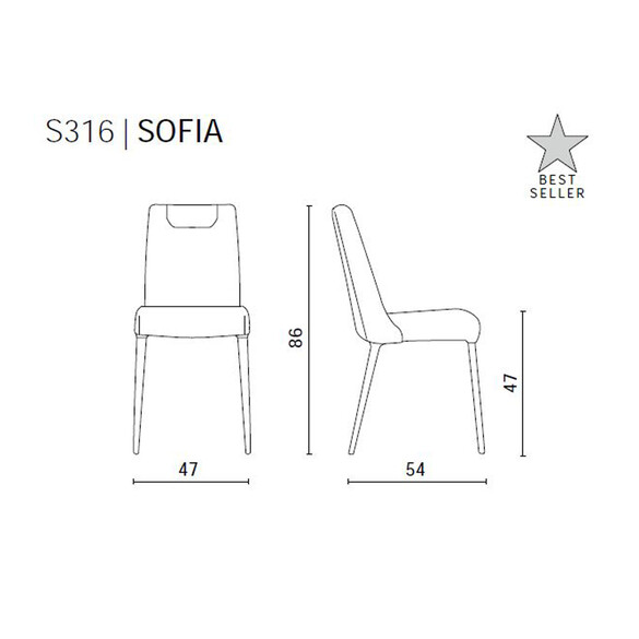 Ozzio SOFIA Designer Stuhl (S316)