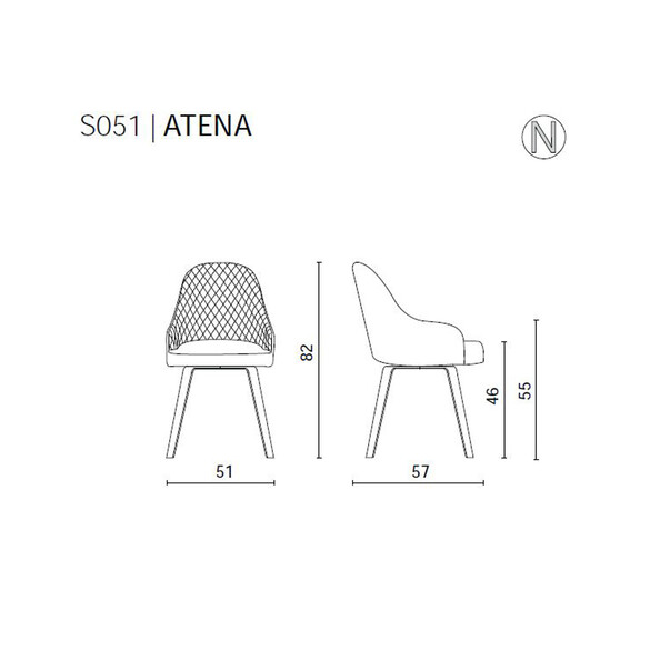 Ozzio ATENA Designer Stuhl (S051)