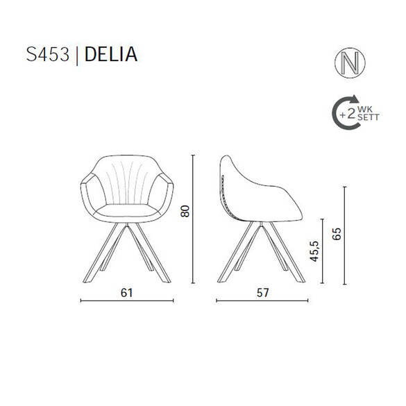Ozzio DELIA Designer Stuhl (S453)