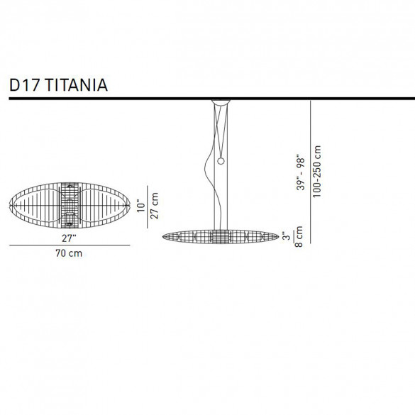 Luceplan TITANIA D17 Pendelleuchte inkl. Farbfilter
