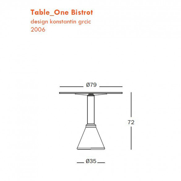 MAGIS Table One Bistrot Tisch Ø 79 cm, In/Outdoor