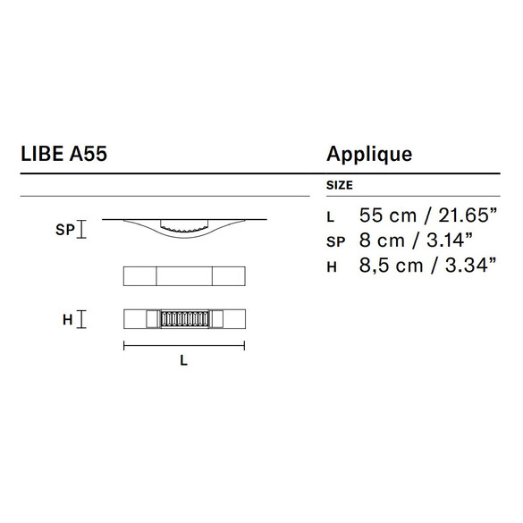 Masiero LIBE A55 LED-Wandleuchte