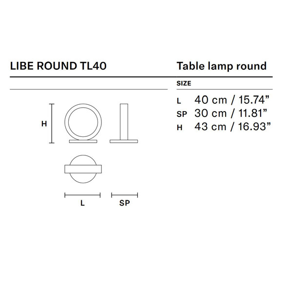 Masiero LIBE ROUND TL40 LED-Tischleuchte