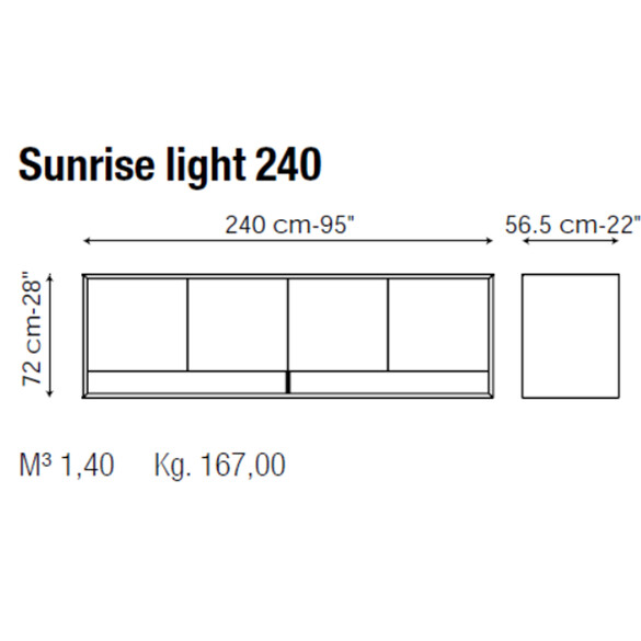 Bonaldo SUNRISE LIGHT Sideboard 240 cm