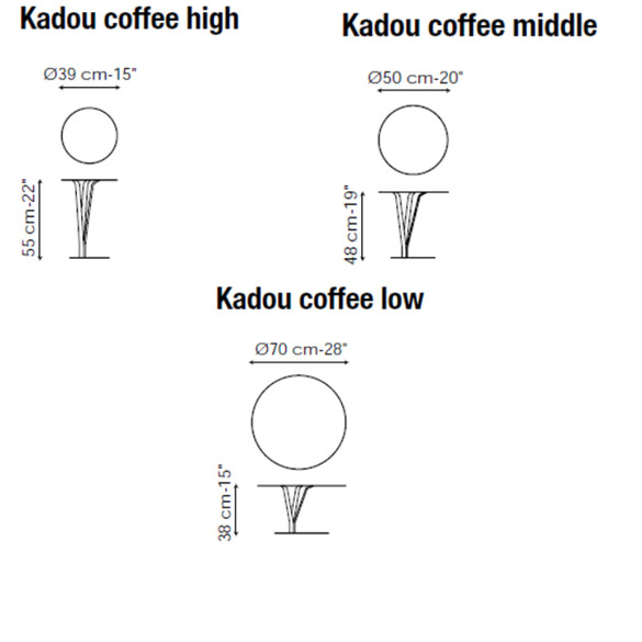 Bonaldo KADOU COFFEE Couch- und Beistelltische