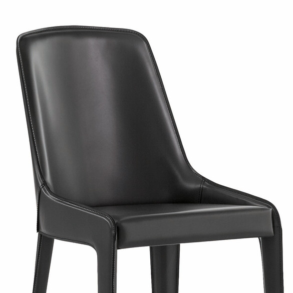 Bonaldo LAMINA Designer Stuhl mit Kernlederbezug