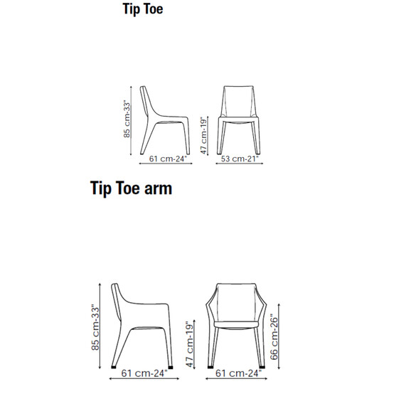 Bonaldo TIP TOE & TIP TOE ARM Designer Stuhl