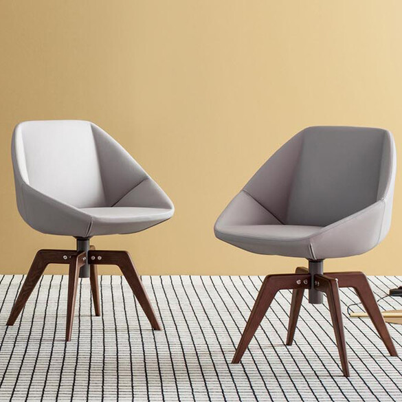 Bonaldo STONE Designer Stuhl mit Holzbeine, drehbar