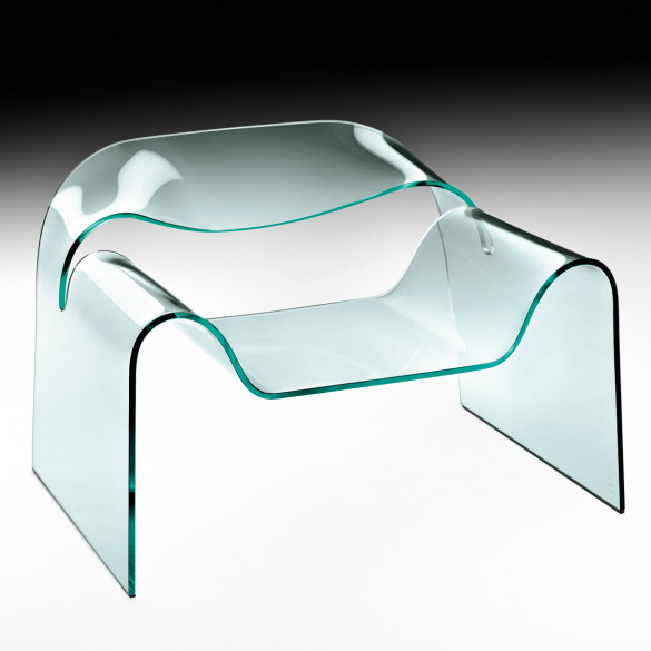 FIAM Ghost Sessel aus gebogenem Glas