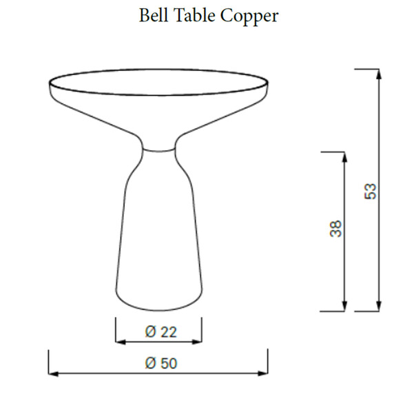 ClassiCon BELL SIDE TABLE Beistelltisch, Kupfer