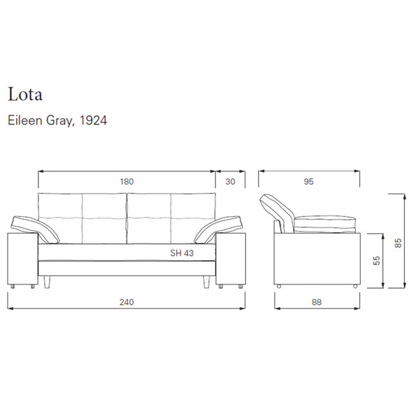 ClassiCon LOTA Sofa 240 cm