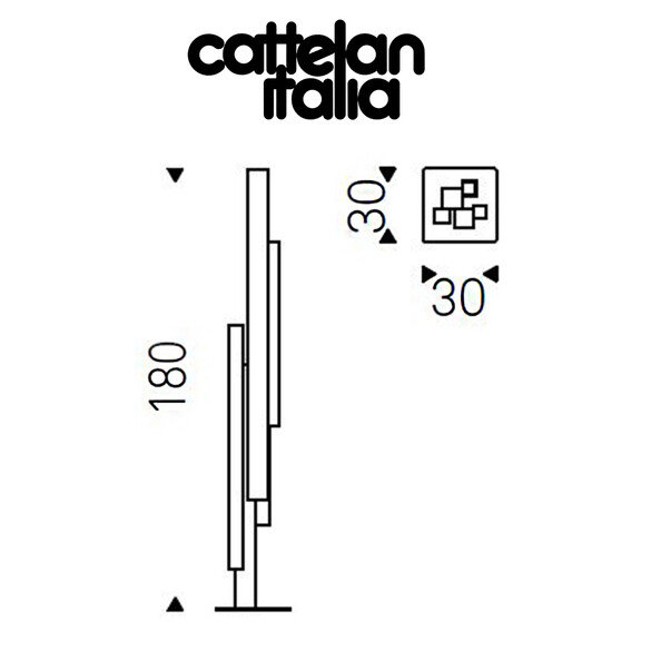 Cattelan Italia MANHATTAN Stehlampe 180 cm