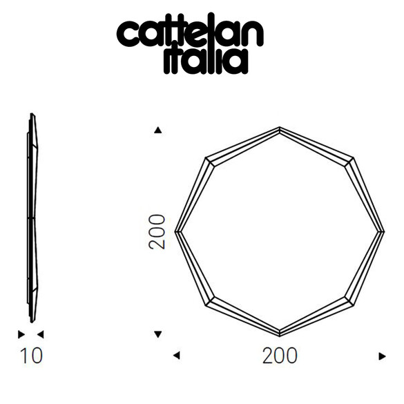 Cattelan Italia EMERALD MAGNUM Spiegel 200x200 cm
