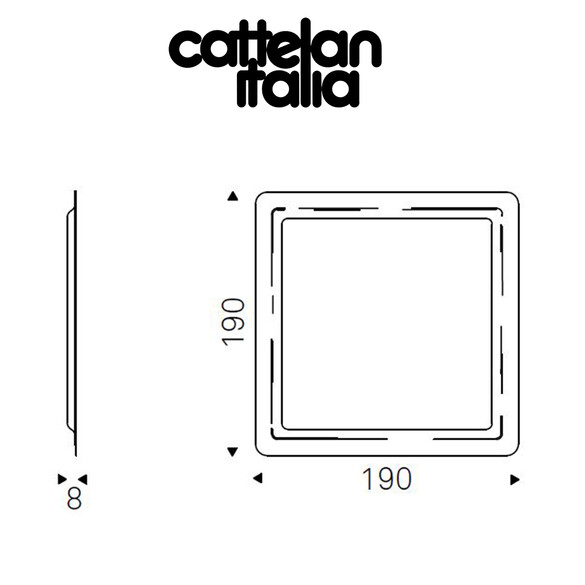 Cattelan Italia GLENN MAGNUM Wand- oder Bodenspiegel 190x190 cm