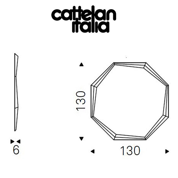 Cattelan Italia EMERALD Spiegel 130x130 cm