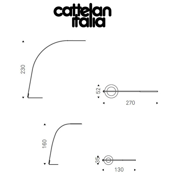 Cattelan Italia LAMPO LED-Bogenleuchte
