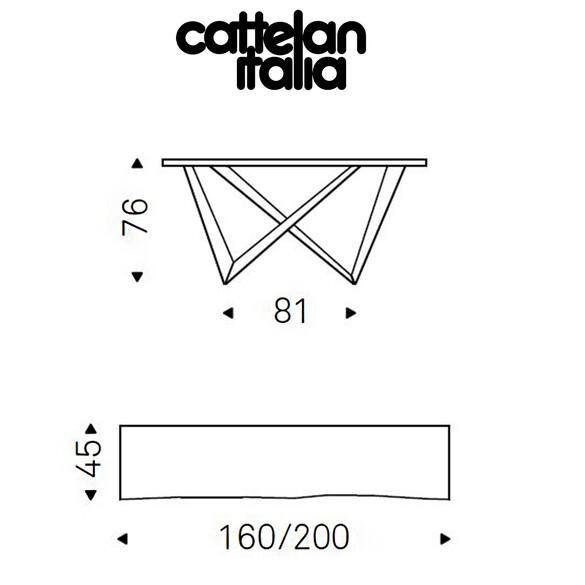Cattelan Italia WESTIN Konsole mit Holzplatte