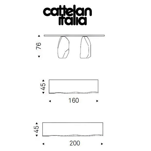 Cattelan Italia RAPA NUI Konsole mit Holzplatte