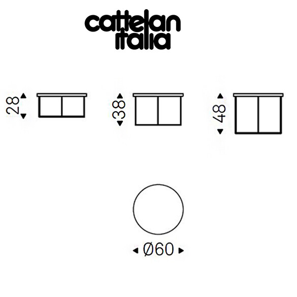 Cattelan Italia BILLY KERAMIK Couch- oder Beistelltisch  60 cm